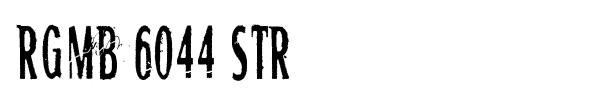 RGMB 6044 Str font preview